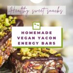 Vegan Raspberry Pistachio Energy Bars with Yacon Syrup