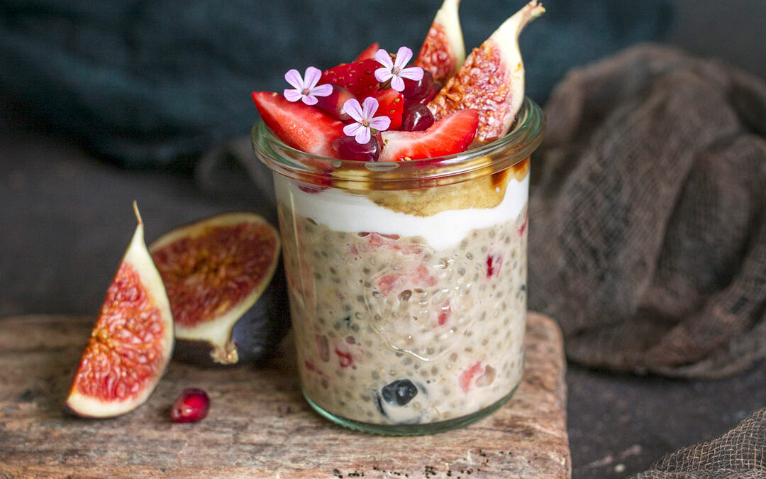 Vegan Overnight Oat and Chia Pudding